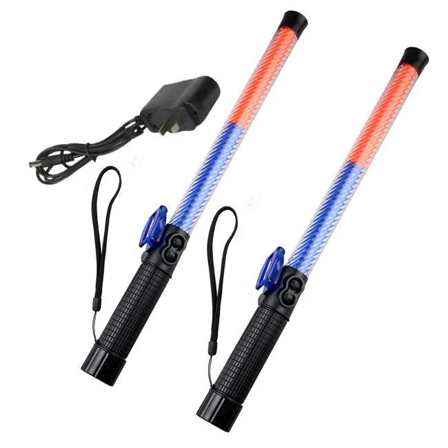 LED Plastic Emergency Flashing Traffic Safety Baton Untuk Railway Road Control 0