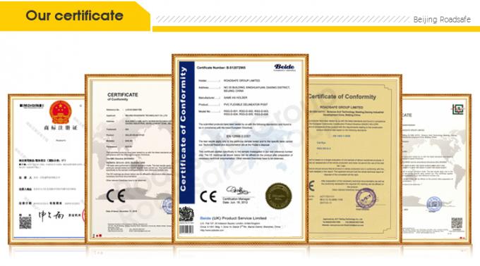 Peringatan Keamanan Lalu Lintas Luar Ruang 75cm Peringatan Lalu Lintas Plastik PU tahan lama 24