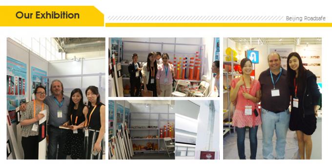 Peringatan Keamanan Lalu Lintas Luar Ruang 75cm Peringatan Lalu Lintas Plastik PU tahan lama 25