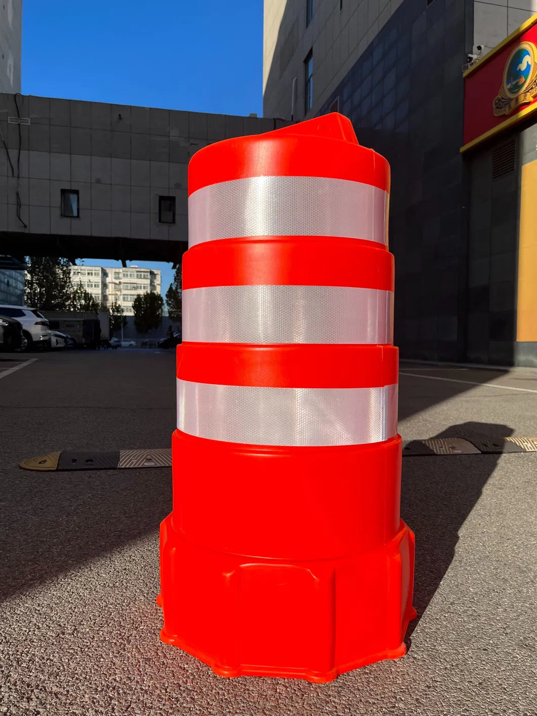 ROADSAFE jual panas PE Traffic Drum Crash Barrel Keselamatan Jalan Tol Barrel Peringatan Reflektif 2