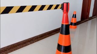 Traffic Cone Belt Topper 5m 3m Penghalang yang Dapat Ditarik