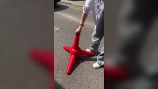 Kerucut Lalu Lintas PVC 60cm untuk Keselamatan Jalan
